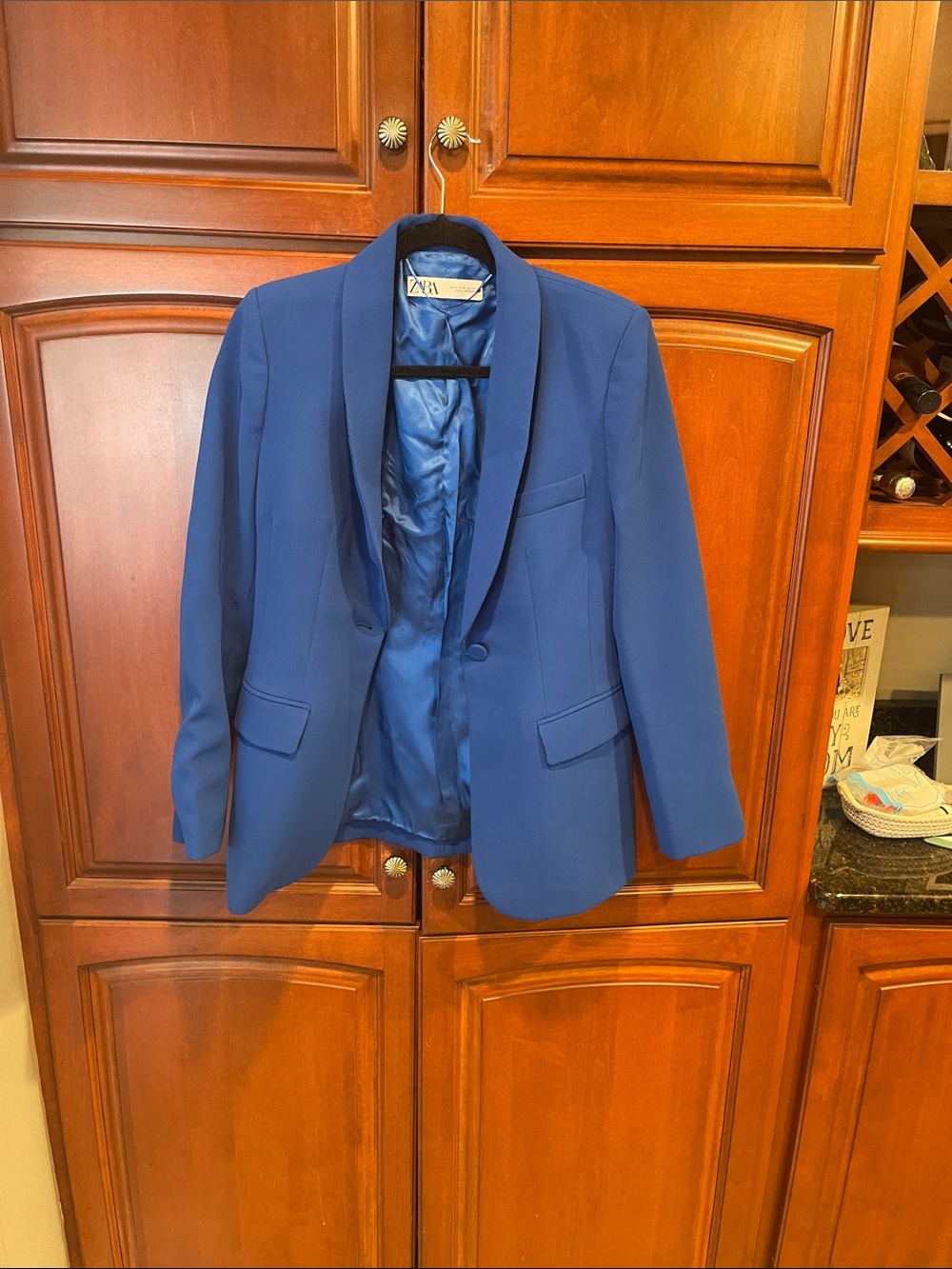 Zara Women’s Royal Blue Shawl Lapel Blazer
